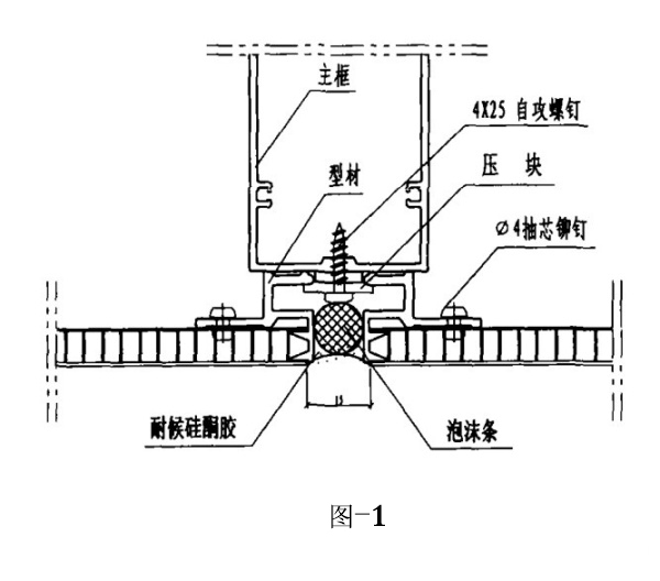 圖1-鋁單板安裝節(jié)點(diǎn)
